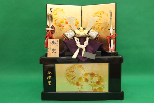 兜平飾り収納五月人形セット (39cmx30cmx48cm)【送料無料】