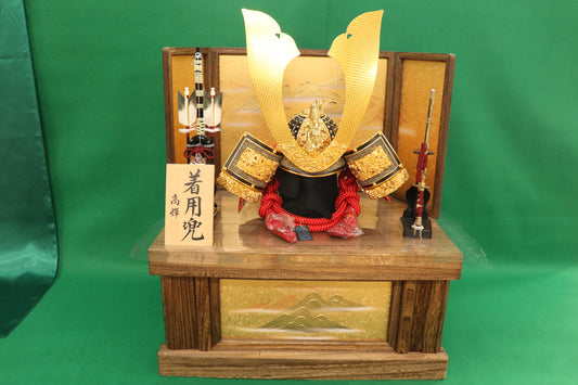 着用兜平飾り五月人形セット (65cmx50cmx83cm)【送料無料】