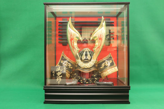 兜平飾り着用ケース五月人形セット (52cmx38cmx63cm)【送料無料】