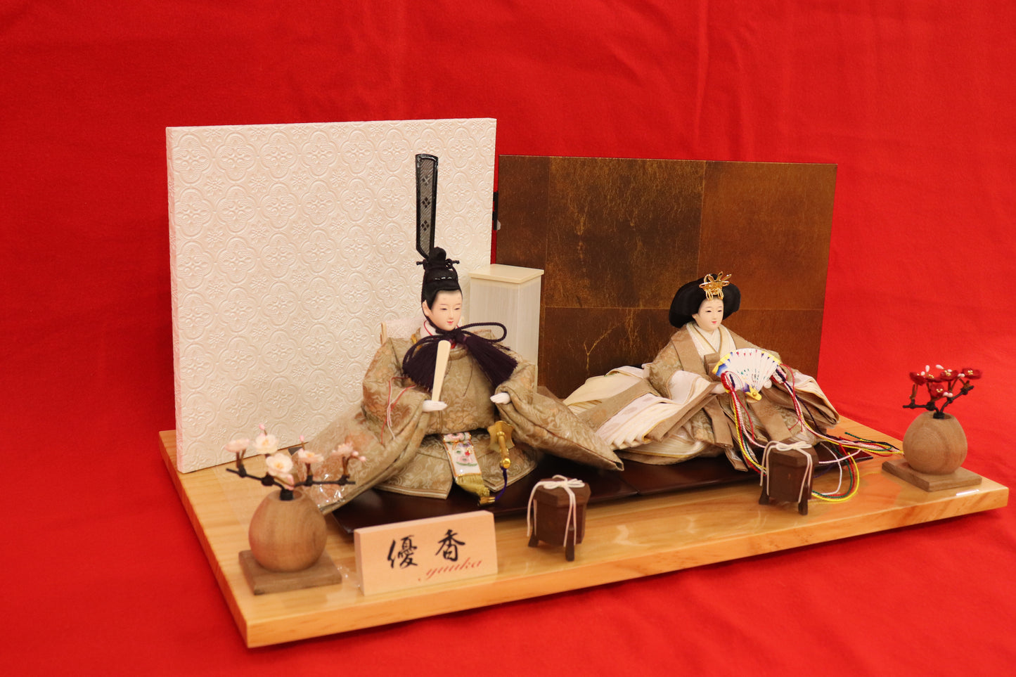 親王飾り雛人形セット （55㎝ ×32㎝×27㎝）