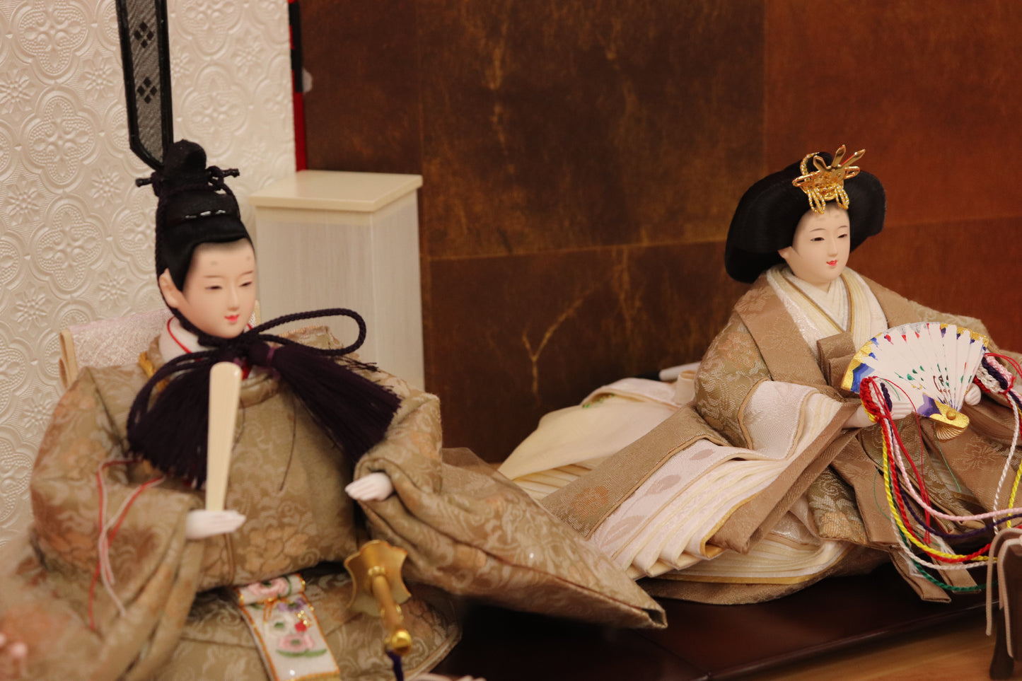 親王飾り雛人形セット （55㎝ ×32㎝×27㎝）