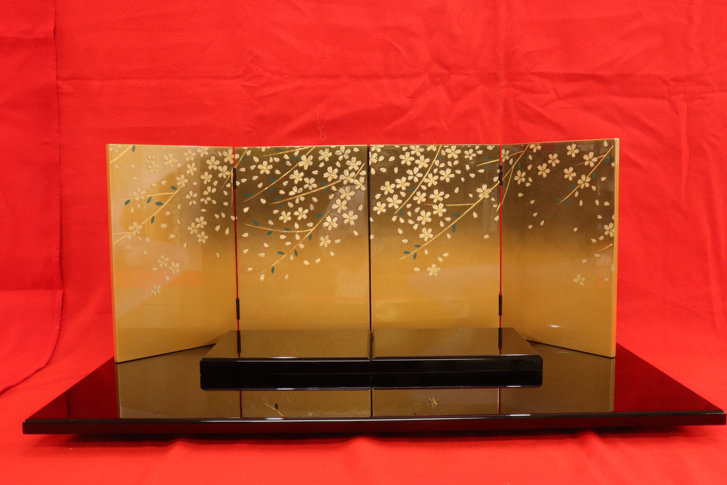 親王飾り雛人形セット （75cm×42cm×34cm）