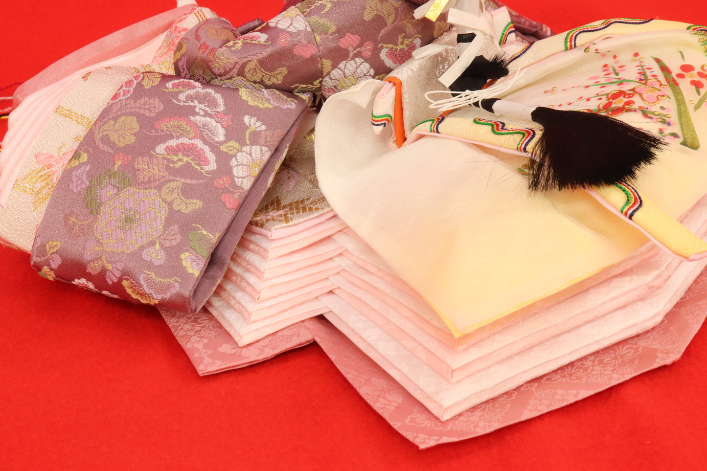 親王飾り雛人形セット （75cm×42cm×34cm）