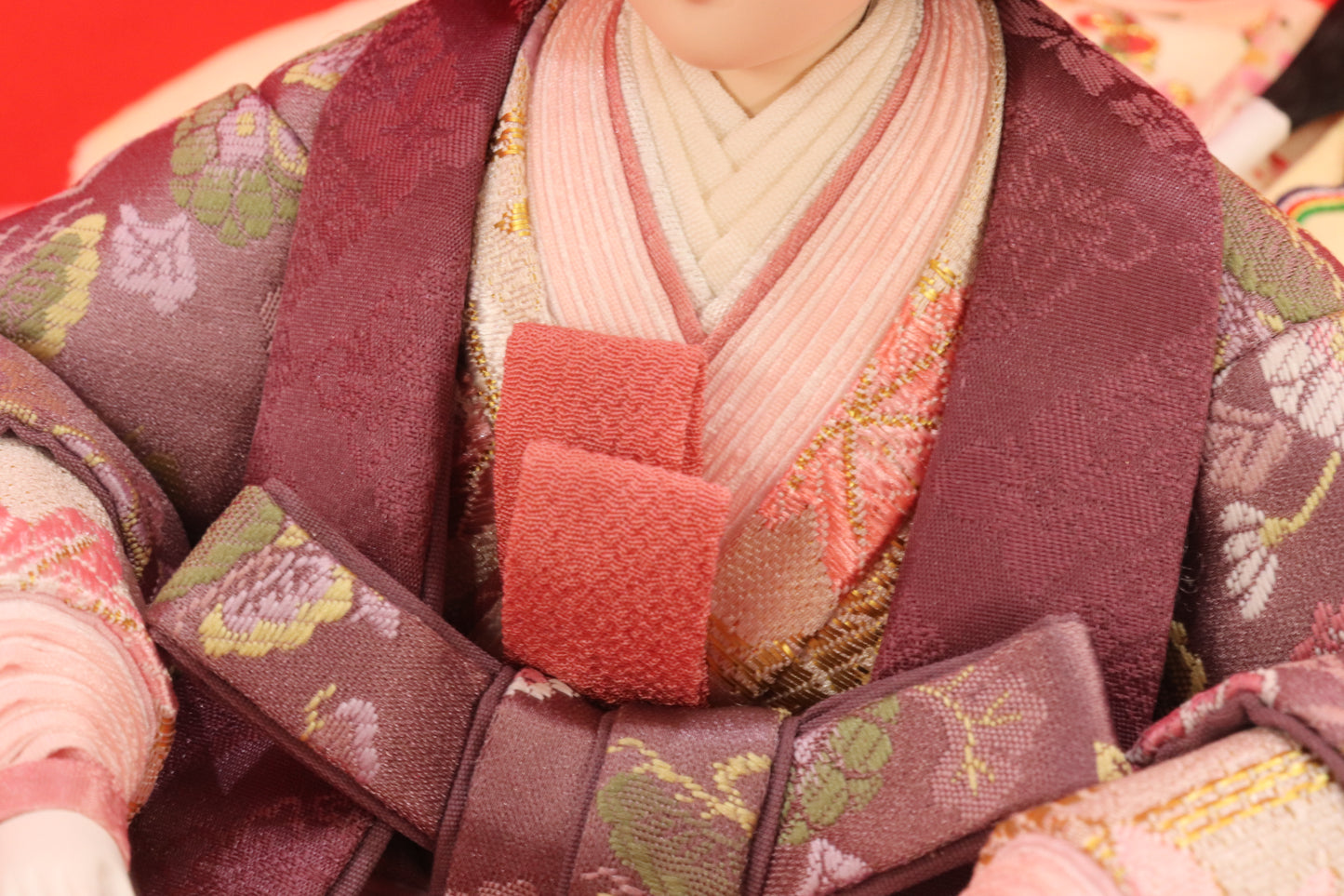 親王飾り雛人形セット （75cm×42cm×34cm）