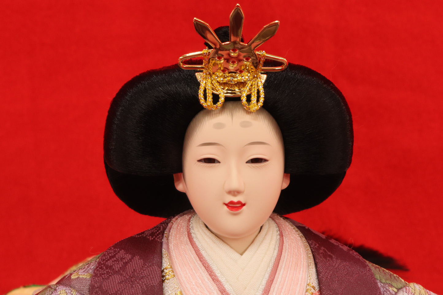 親王飾り雛人形セット （75cm×42cm×34cm）