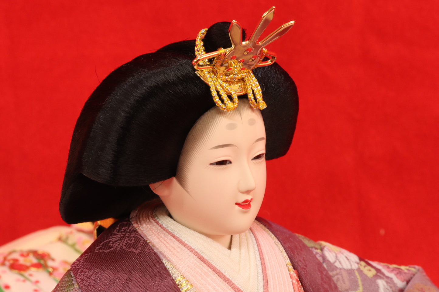 親王飾り雛人形セット （75cm×42cm×34cm）