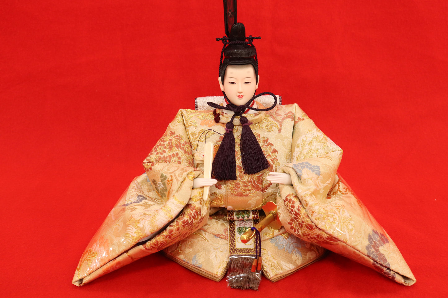 親王飾り雛人形セット （75cm×42cm×34cm）