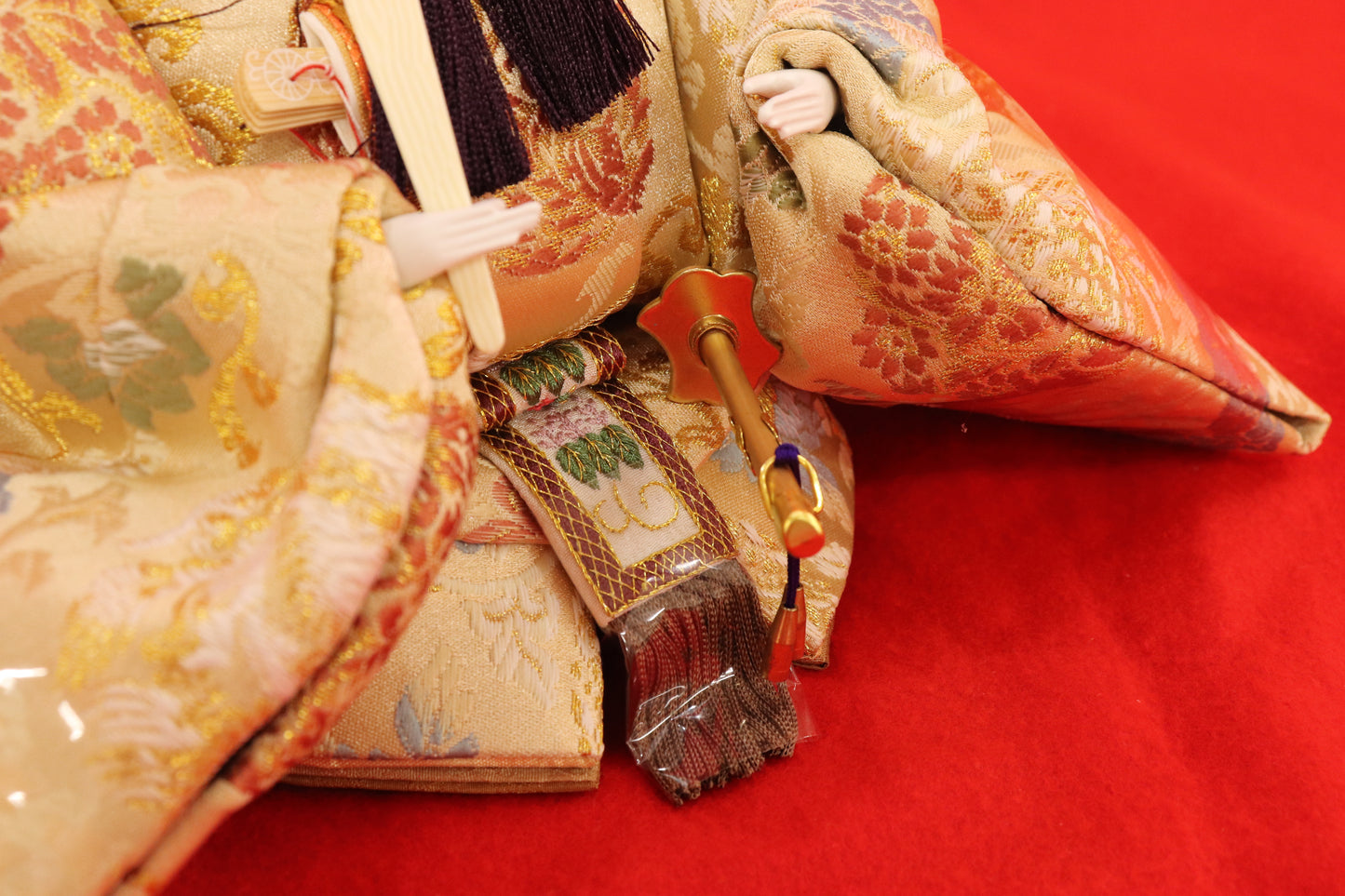 親王飾り雛人形セット （75cm×42cm×34cm）