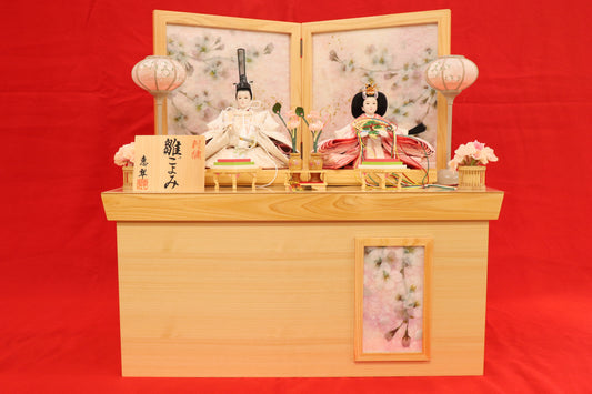 親王飾り雛人形セット (56cmx40cmx57cm)
