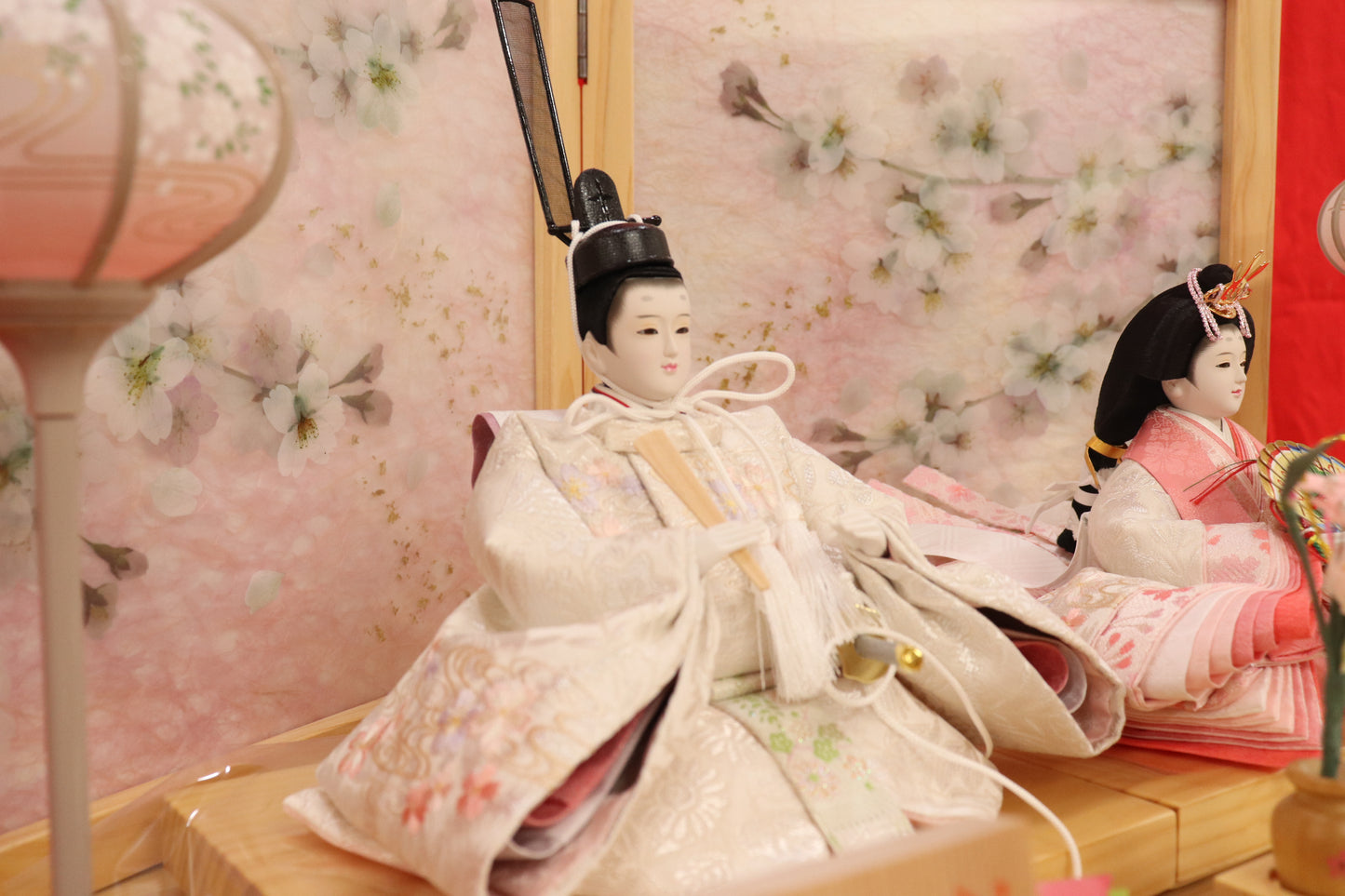 親王飾り雛人形セット (56cmx40cmx57cm)