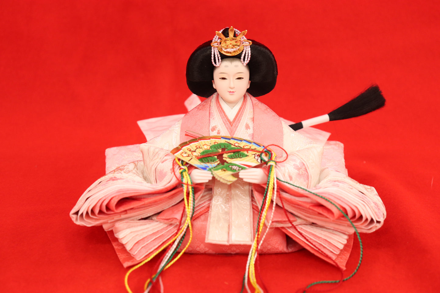 親王飾り雛人形セット (56cmx40cmx57cm)