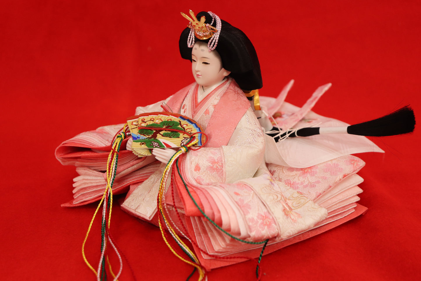 親王飾り雛人形セット (56cmx40cmx57cm)