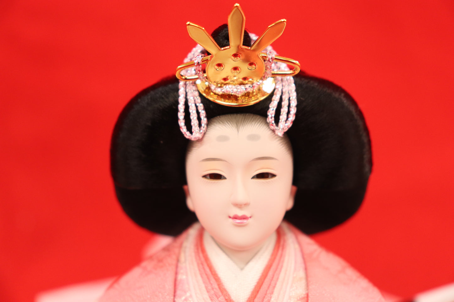 親王飾り雛人形セット (56cmx40cmx57cm)