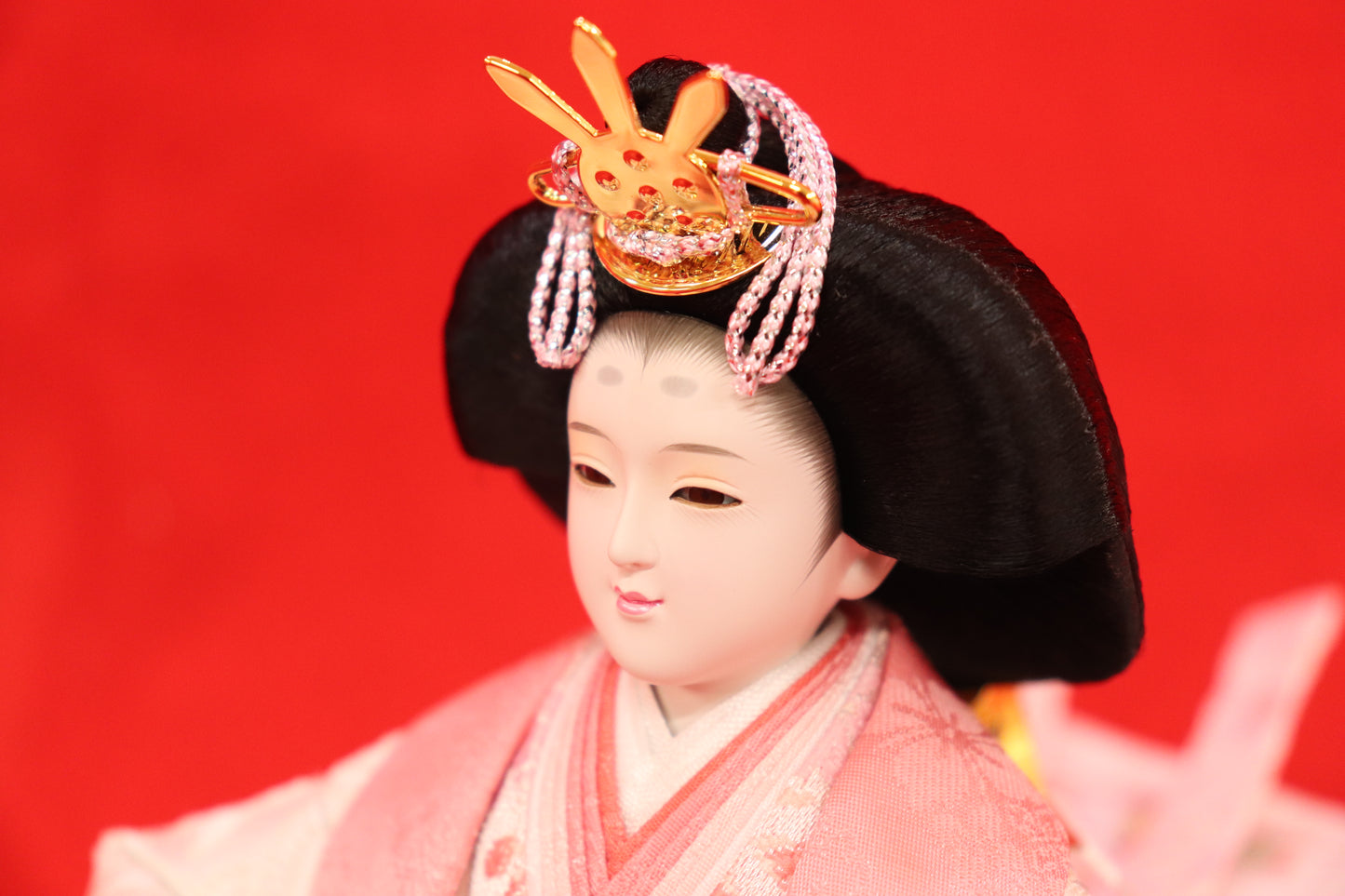 親王飾り雛人形セット (56cmx40cmx57cm)