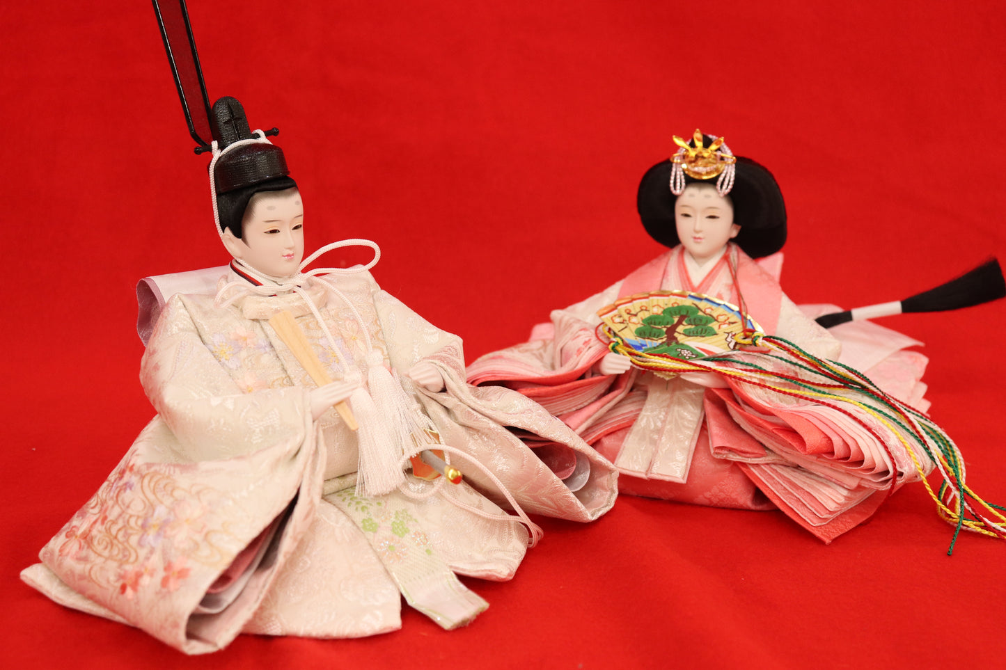 親王飾り雛人形セット (56cmx40cmx57cm)