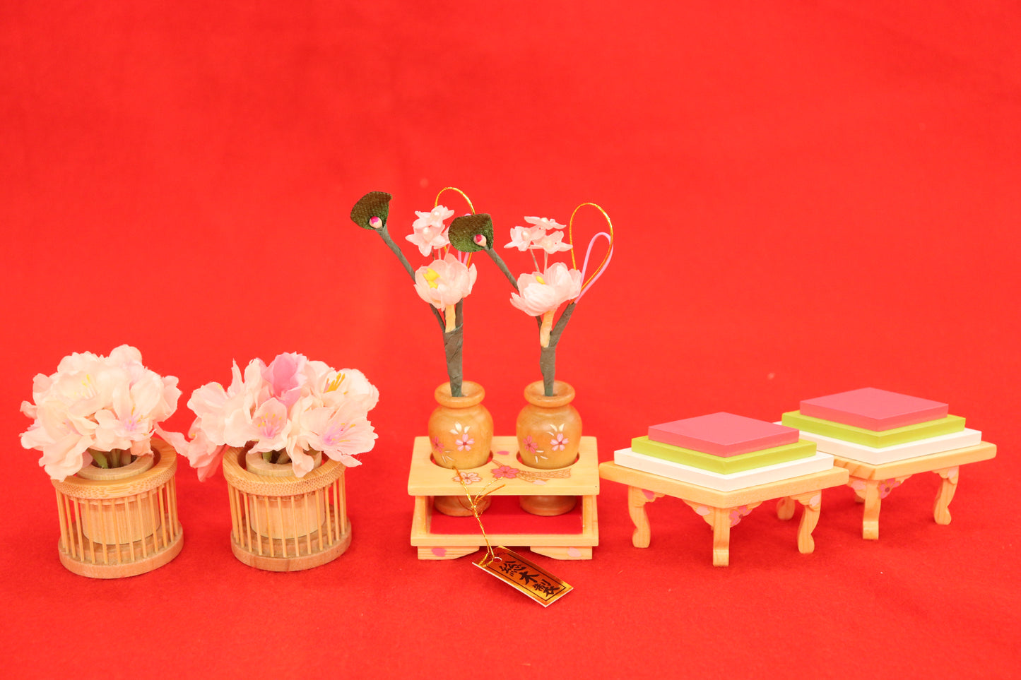 親王飾り雛人形セット (56cmx40cmx57cm)