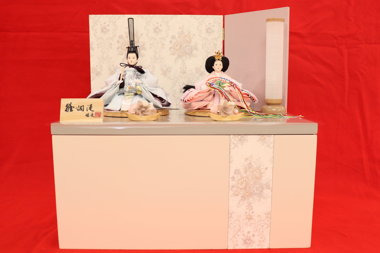 親王飾り雛人形セット (48cmx38cmx48cm)