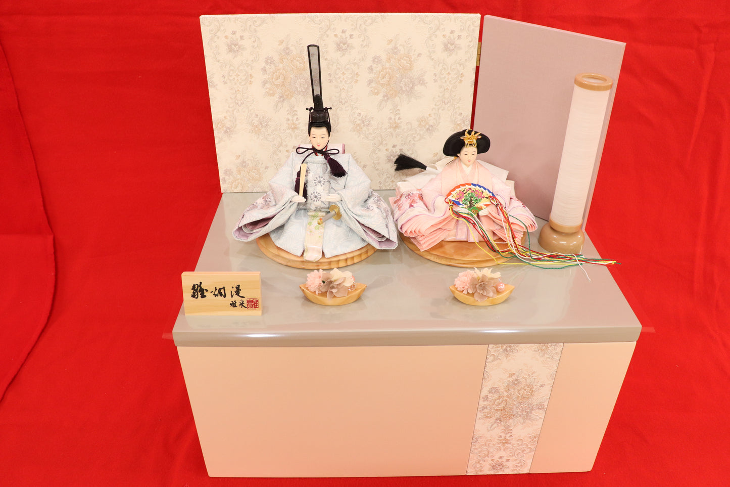 親王飾り雛人形セット (48cmx38cmx48cm)