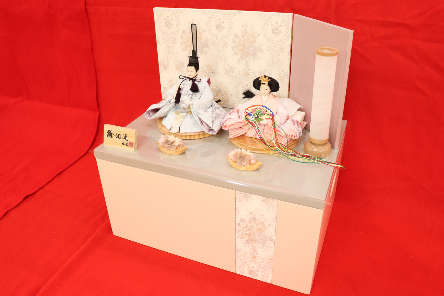 親王飾り雛人形セット (48cmx38cmx48cm)