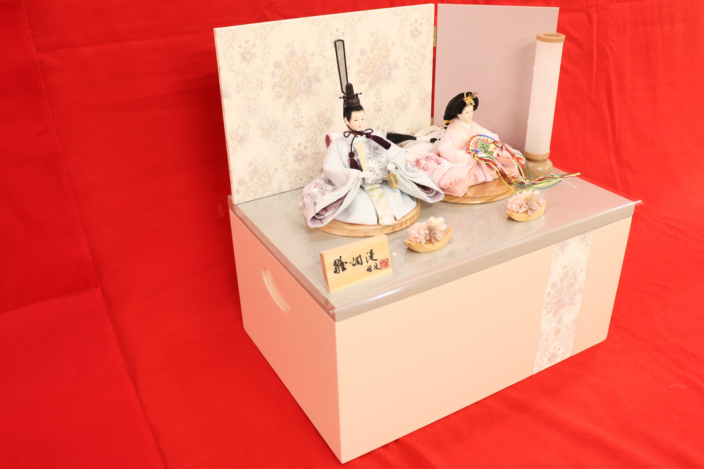 親王飾り雛人形セット (48cmx38cmx48cm)