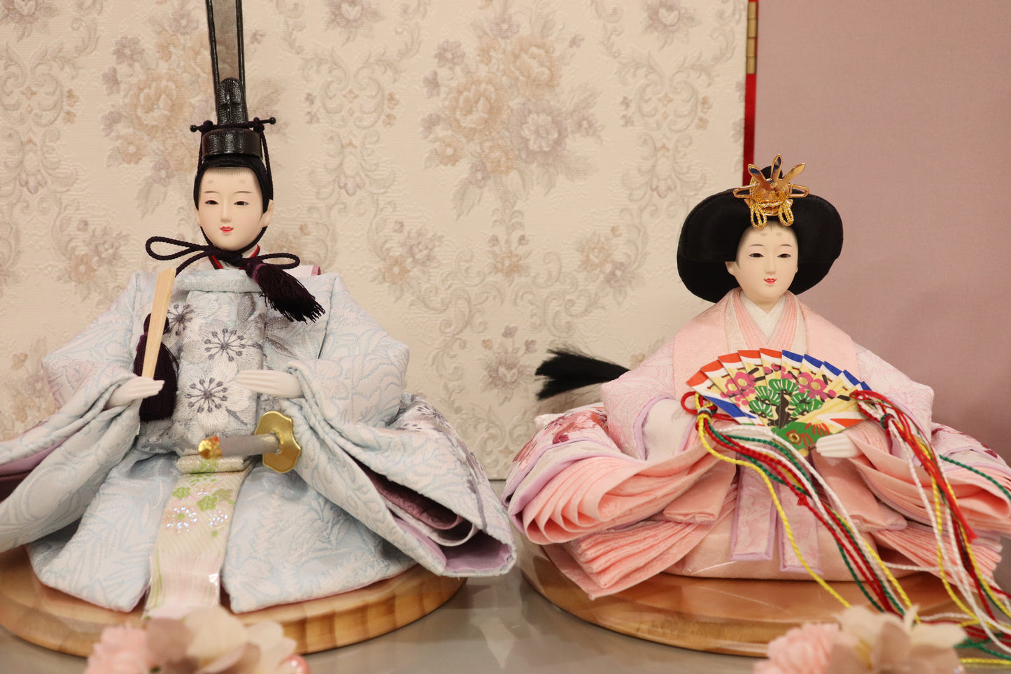 親王飾り雛人形セット (48cmx38cmx48cm)