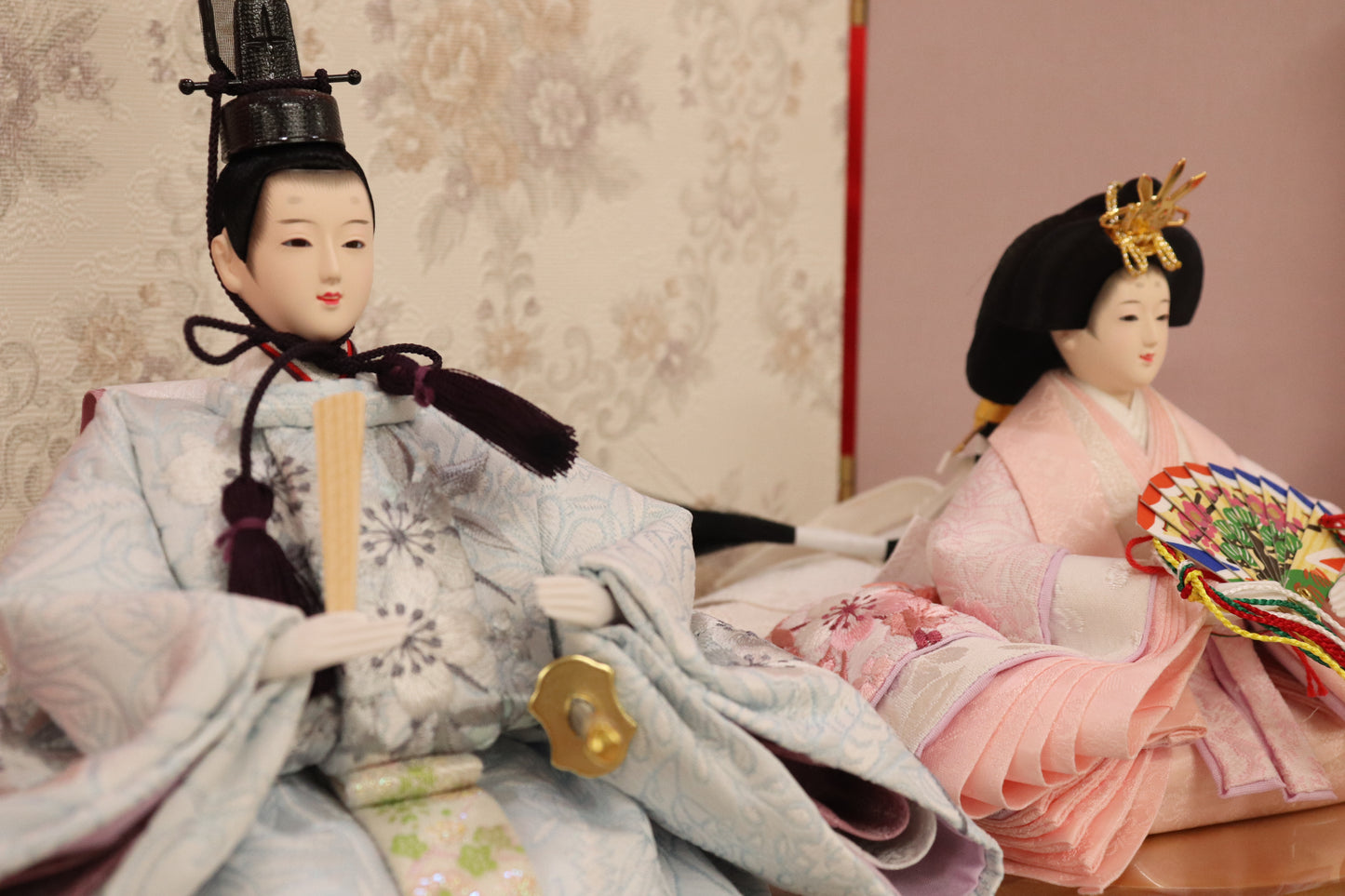 親王飾り雛人形セット (48cmx38cmx48cm)