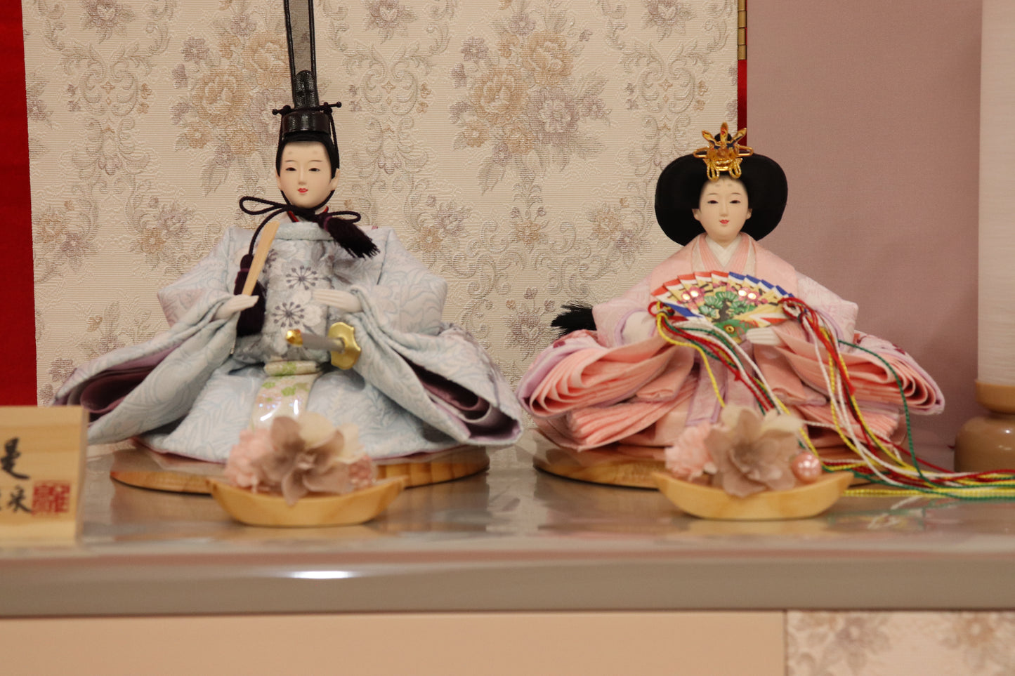 親王飾り雛人形セット (48cmx38cmx48cm)