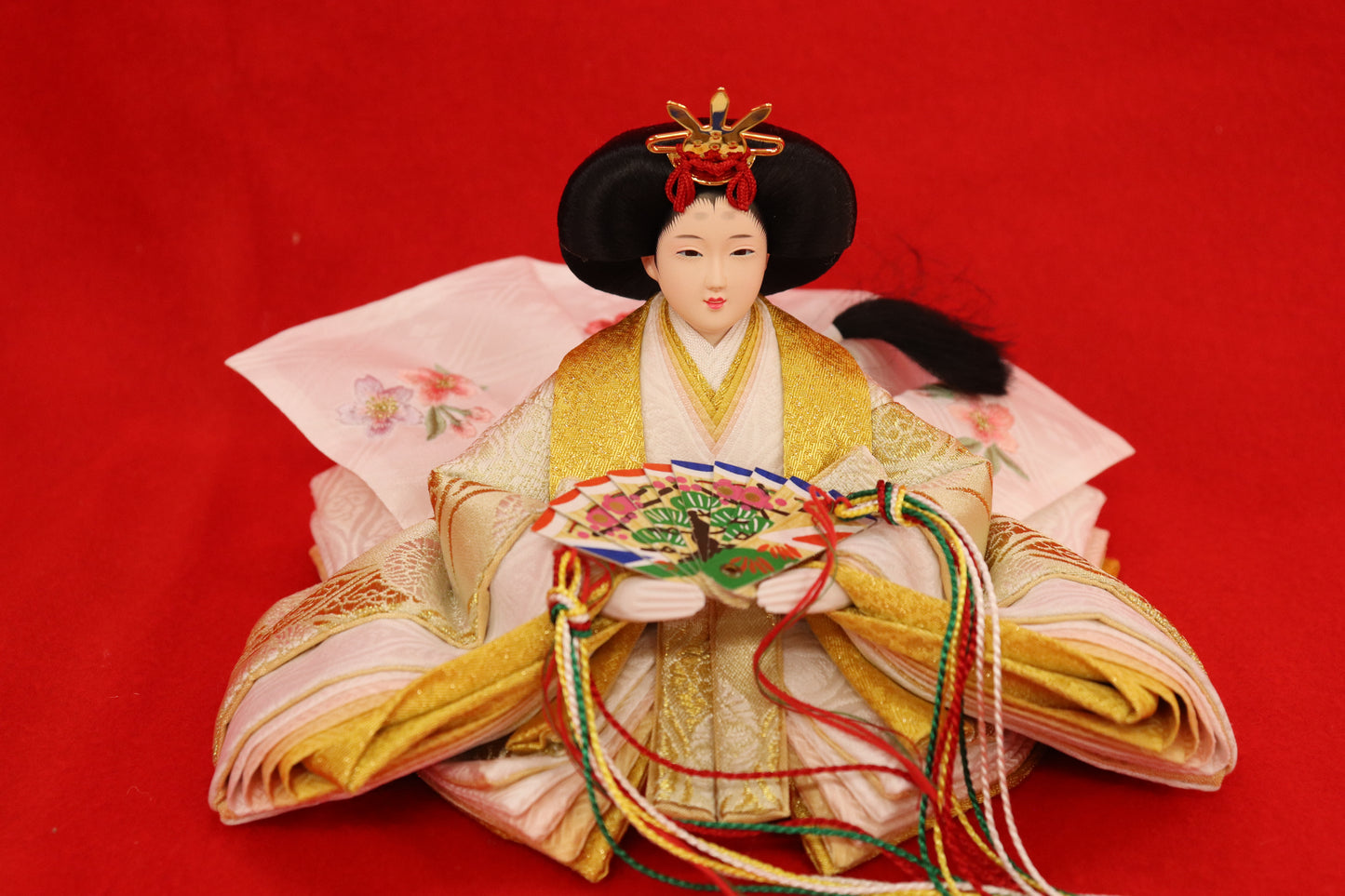 親王飾り雛人形セット (49cmx33cmx51cm)