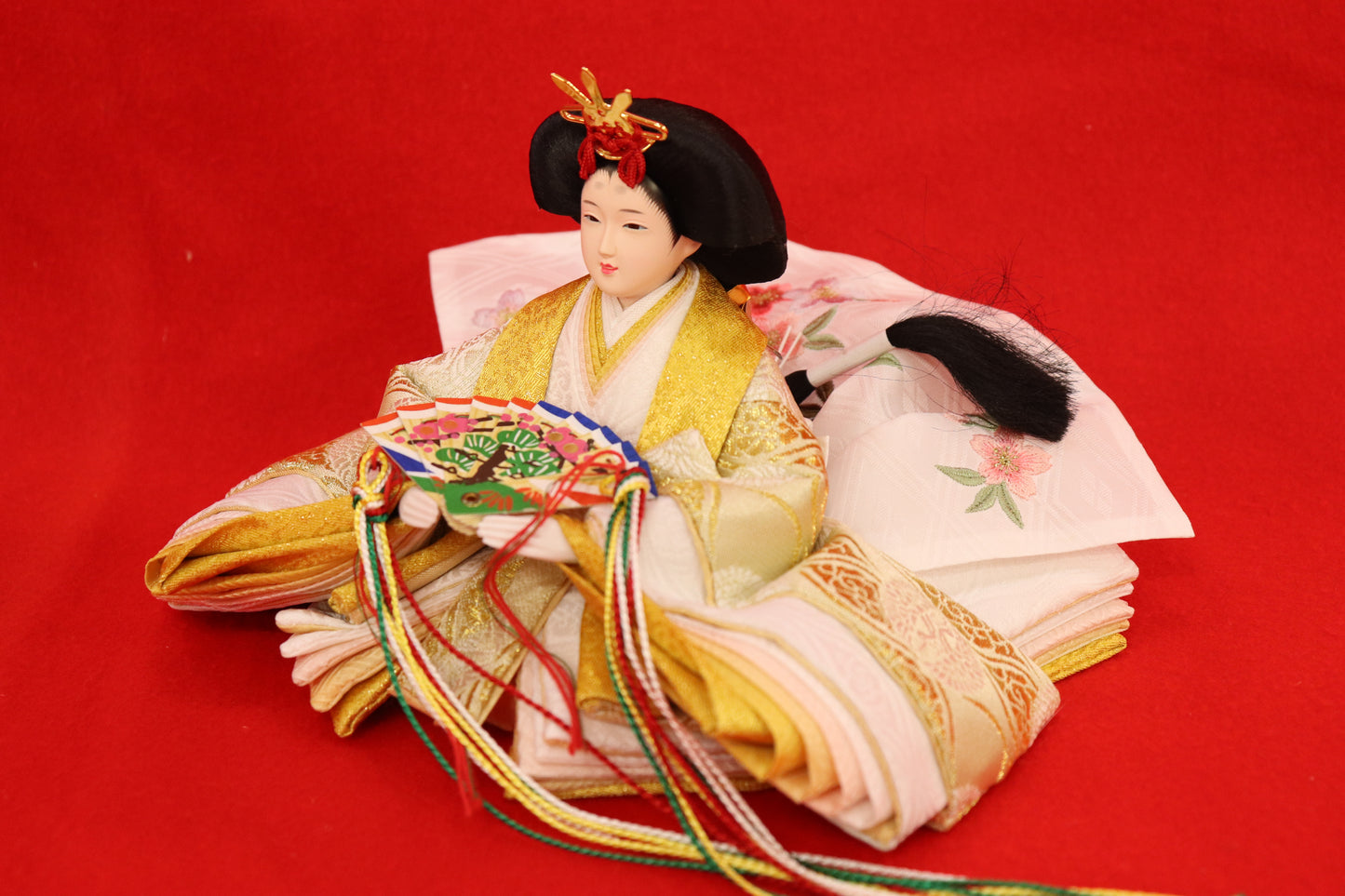 親王飾り雛人形セット (49cmx33cmx51cm)