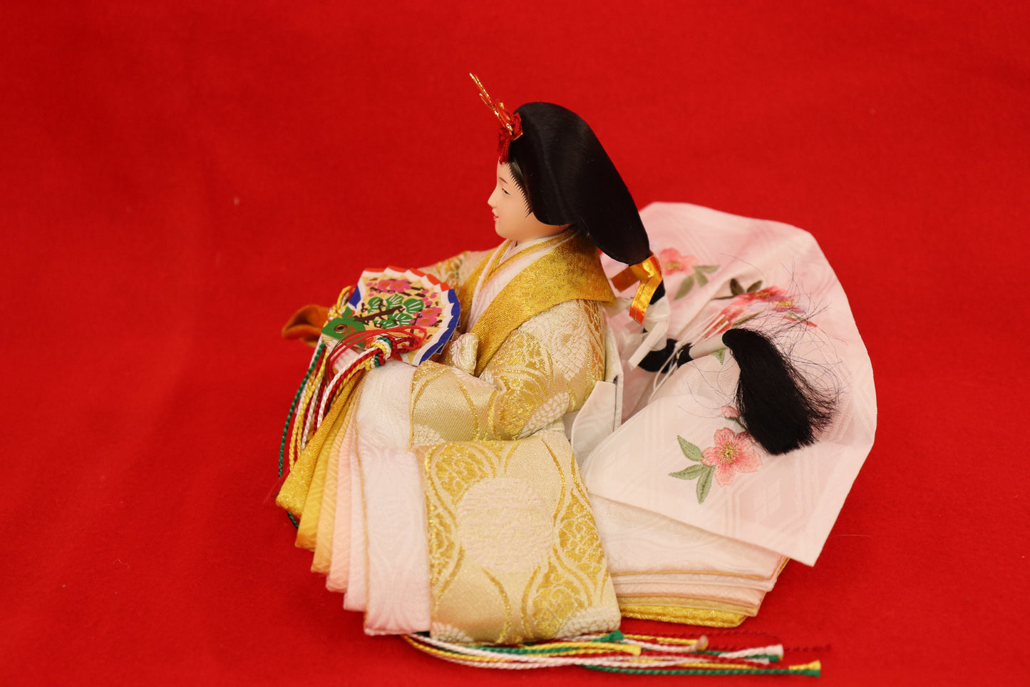 親王飾り雛人形セット (49cmx33cmx51cm)