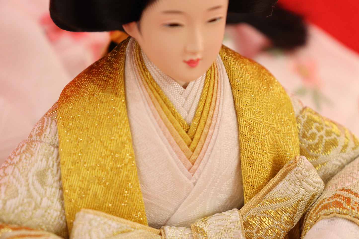 親王飾り雛人形セット (49cmx33cmx51cm)