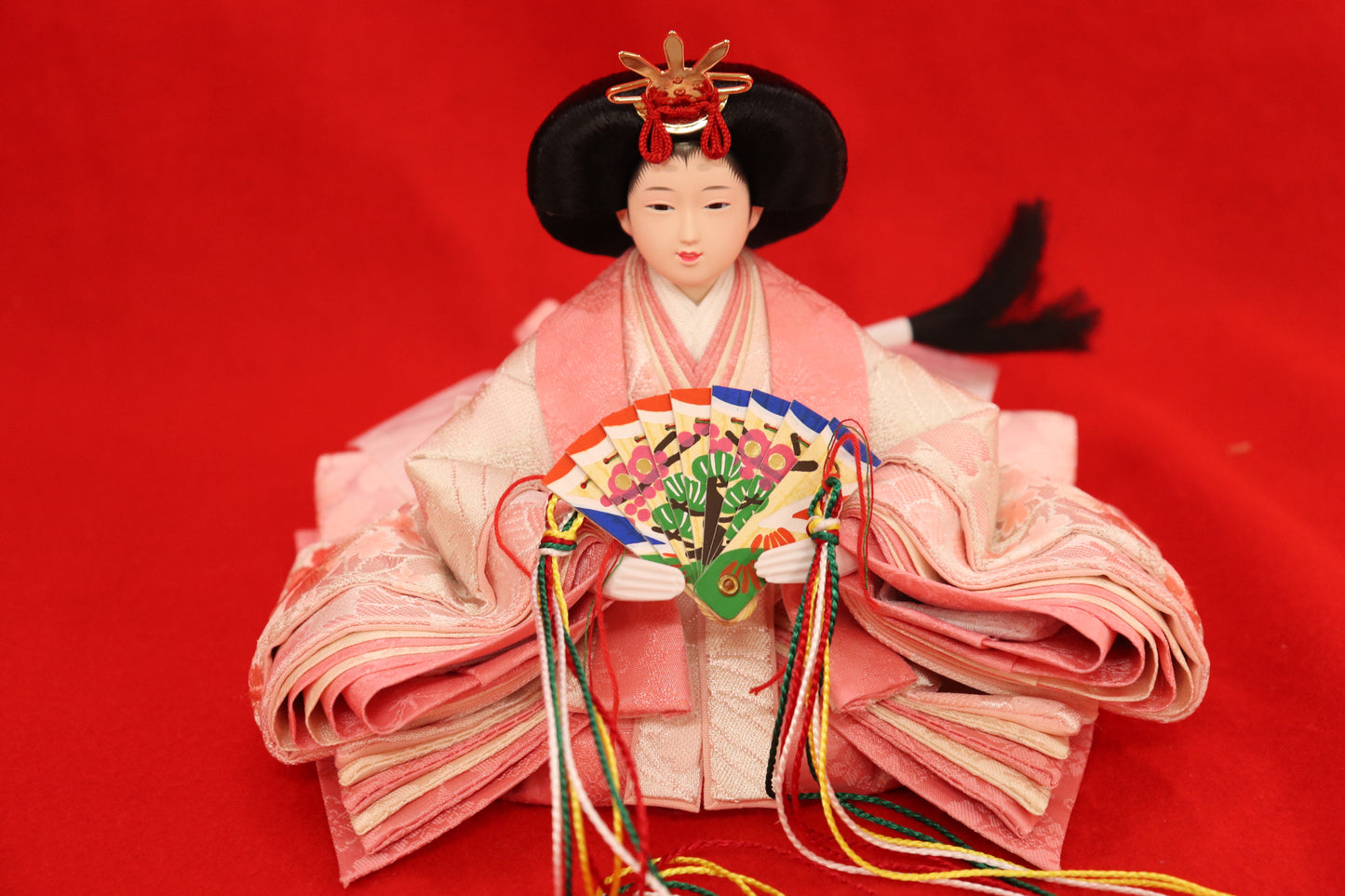 親王飾り雛人形セット (50cm×33cm×46cm)