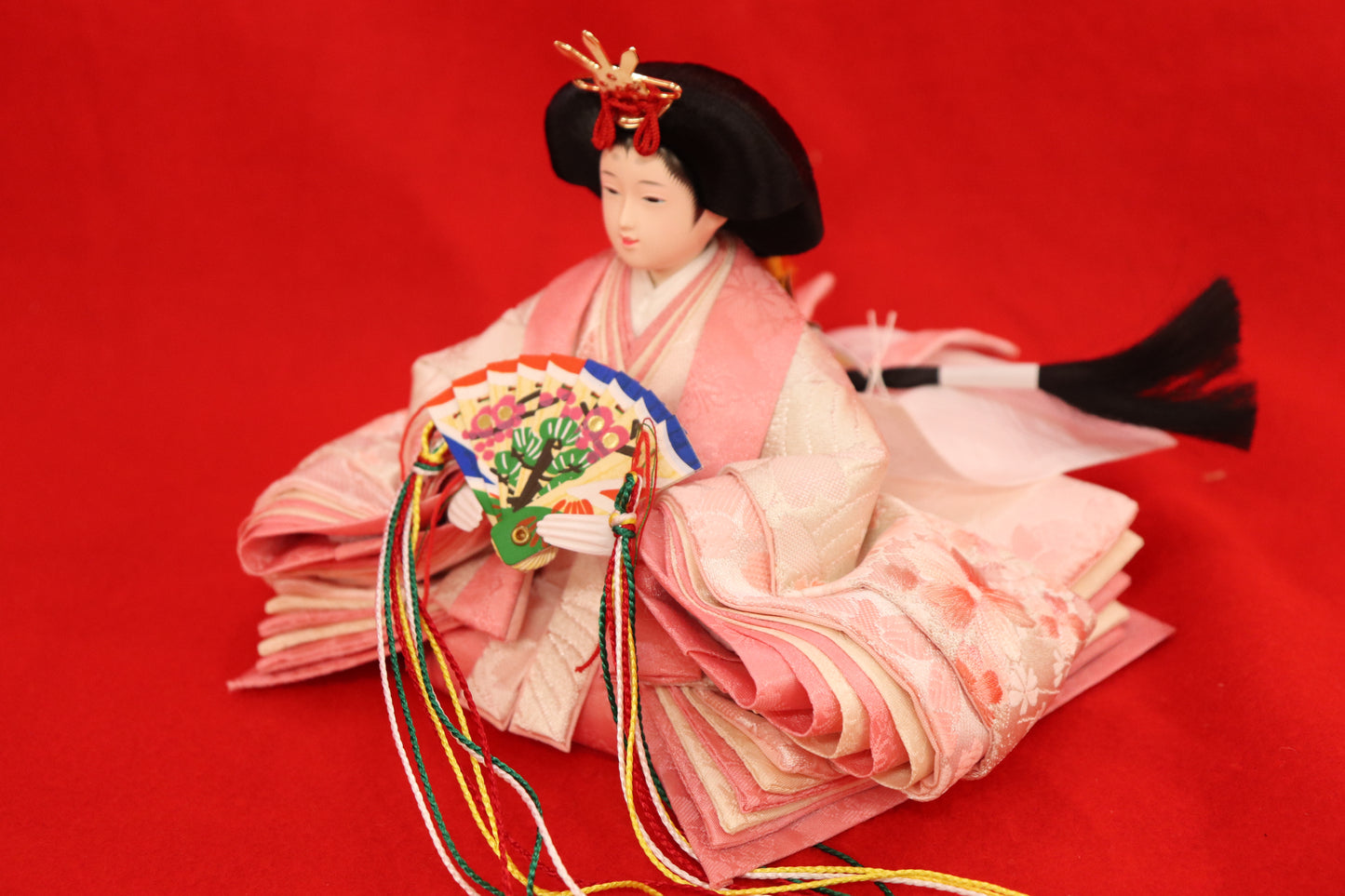 親王飾り雛人形セット (50cm×33cm×46cm)