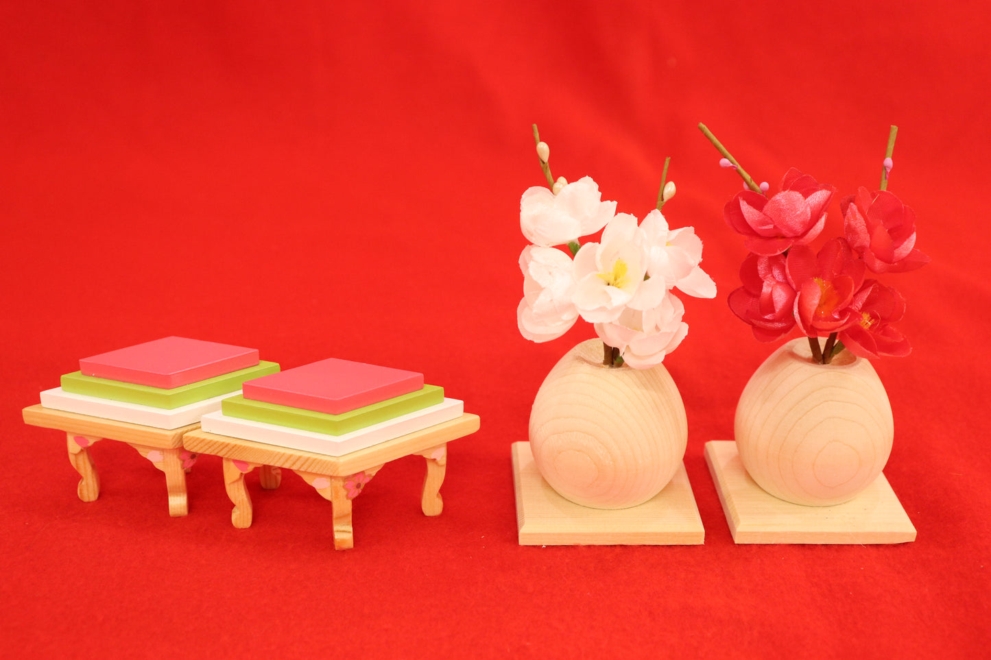 親王飾り雛人形セット (50cm×33cm×46cm)