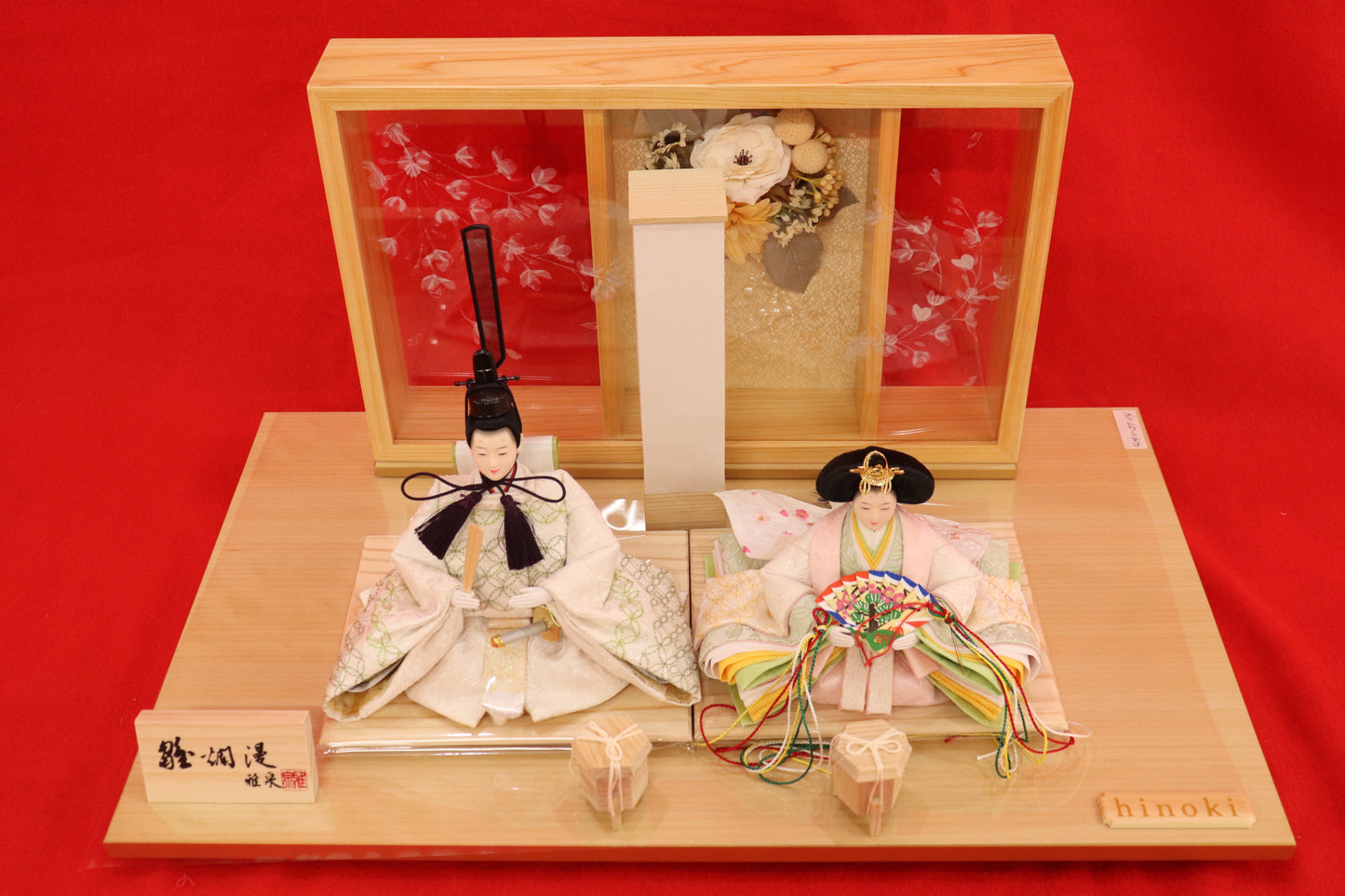 親王飾り雛人形セット (55cm×33cm×27cm)