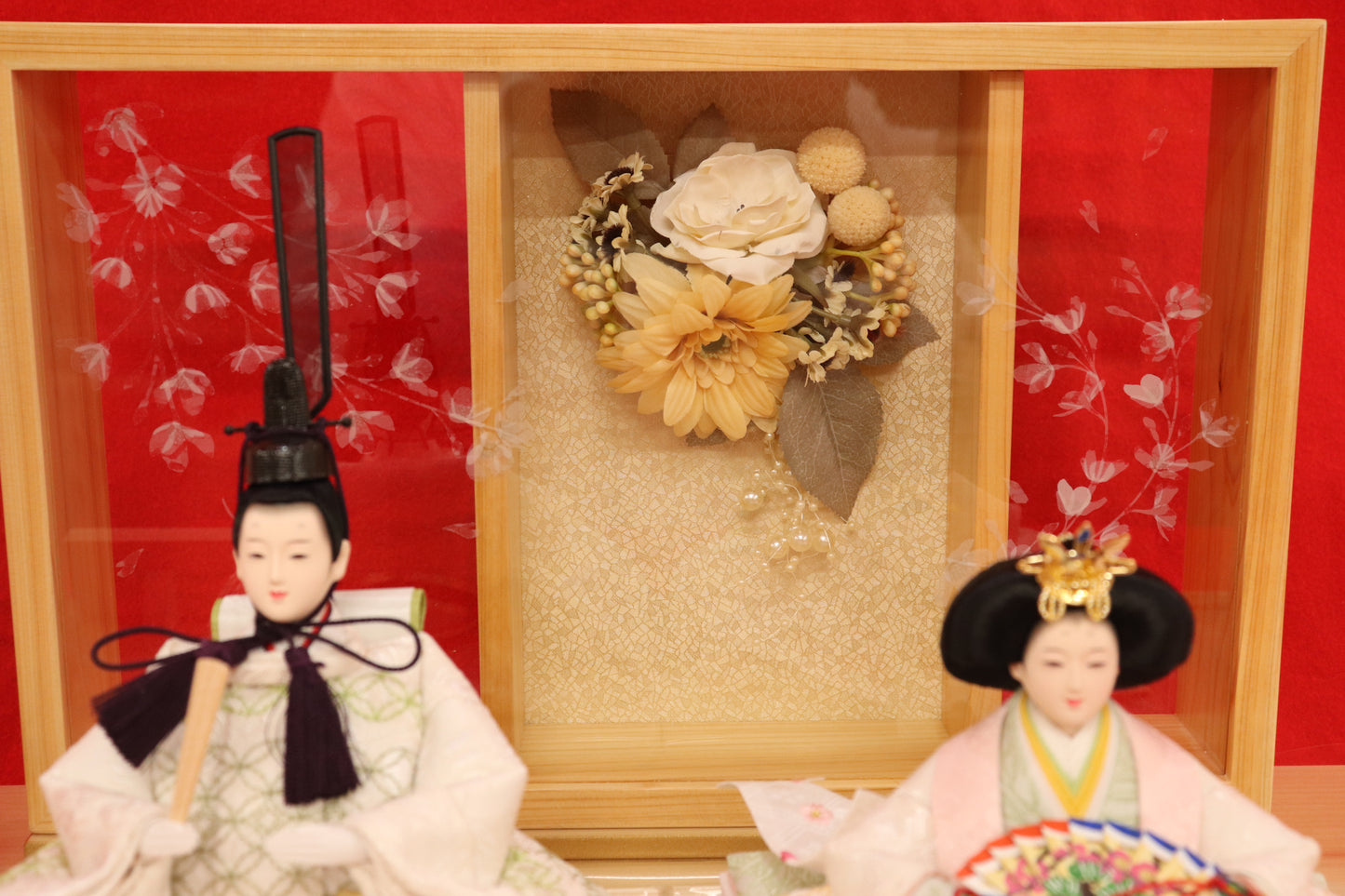 親王飾り雛人形セット (55cm×33cm×27cm)