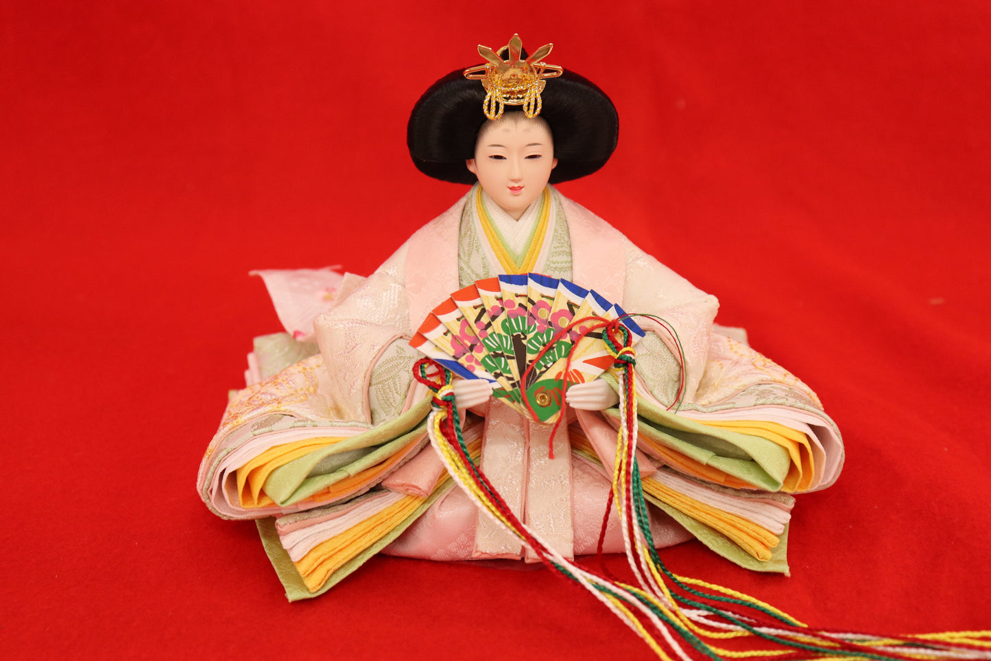 親王飾り雛人形セット (55cm×33cm×27cm)