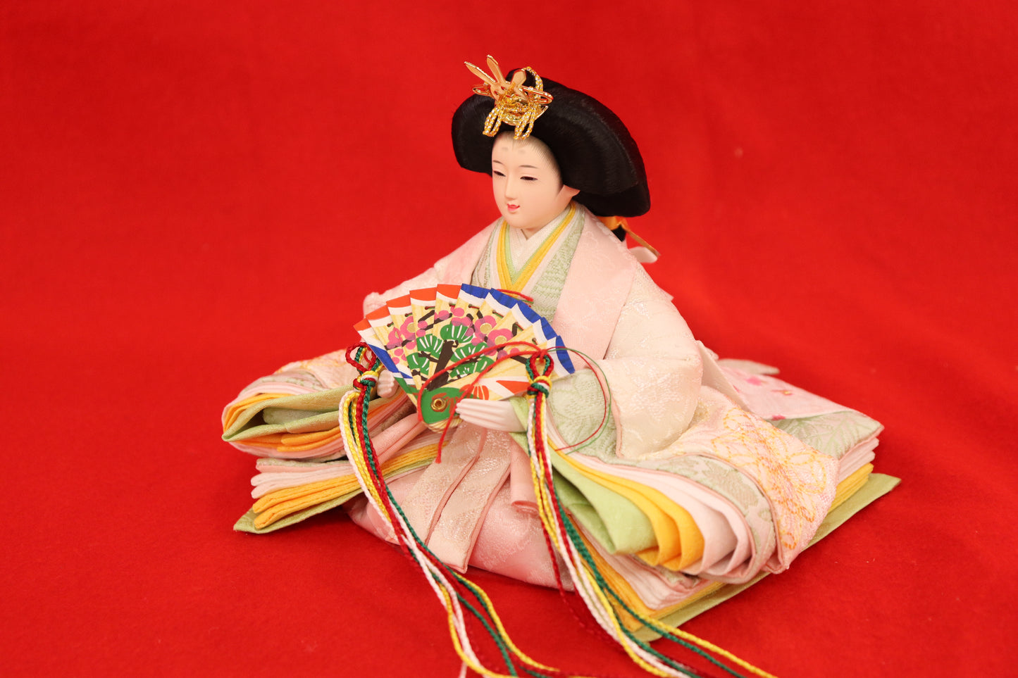 親王飾り雛人形セット (55cm×33cm×27cm)