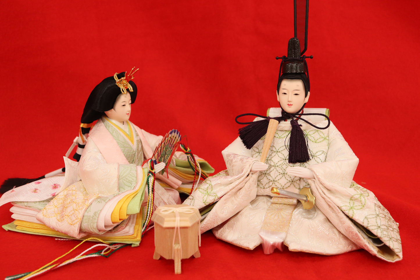 親王飾り雛人形セット (55cm×33cm×27cm)