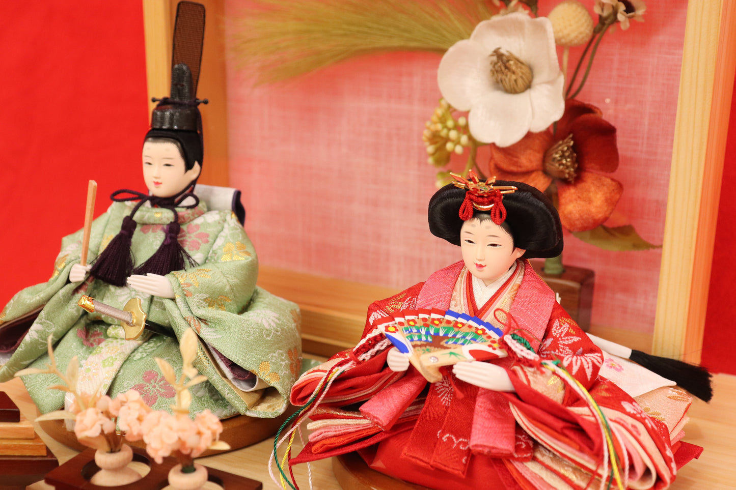 親王飾り雛人形セット (40cm×27cm×24cm)