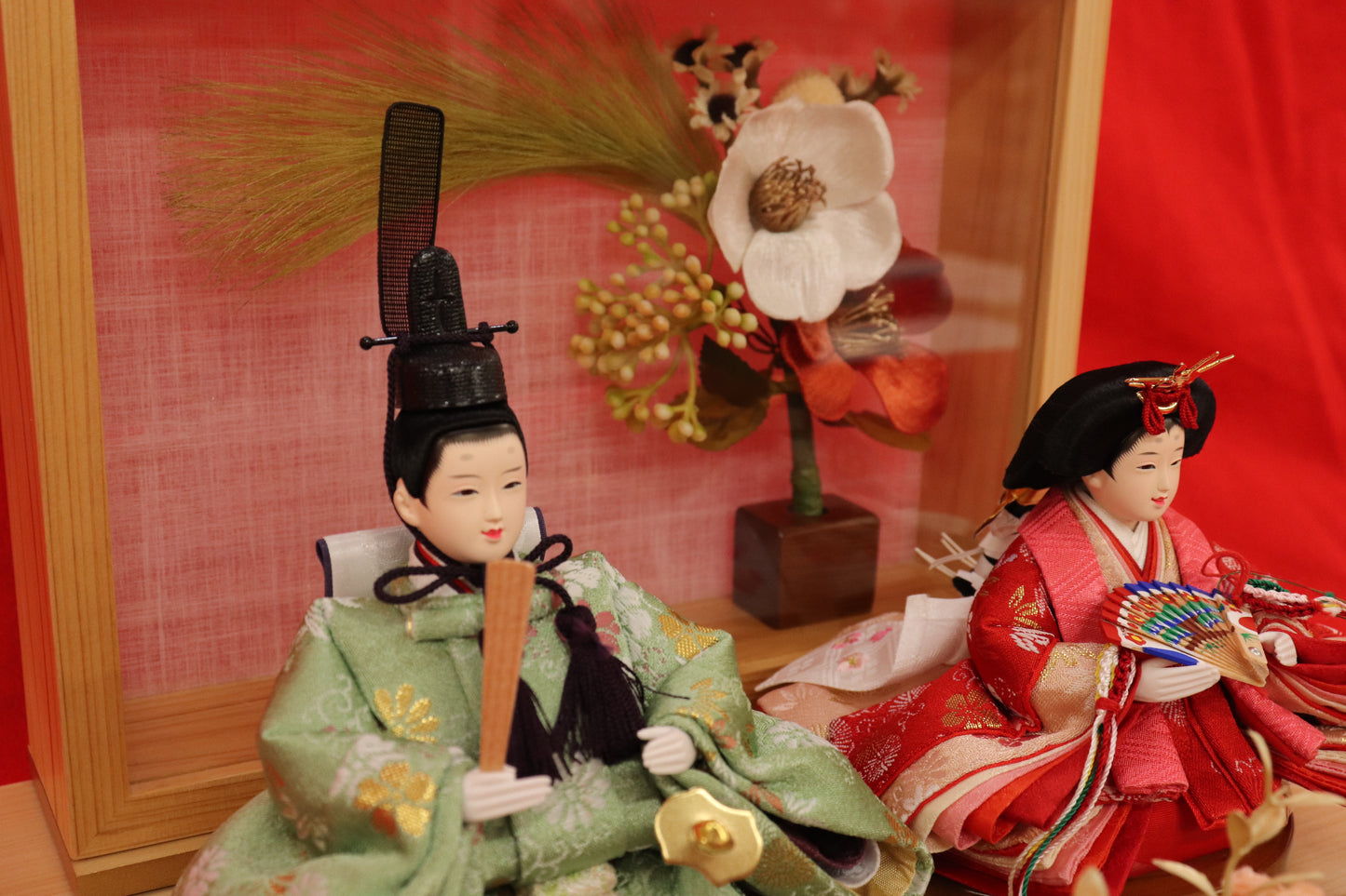 親王飾り雛人形セット (40cm×27cm×24cm)