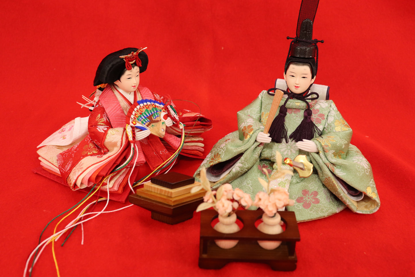 親王飾り雛人形セット (40cm×27cm×24cm)