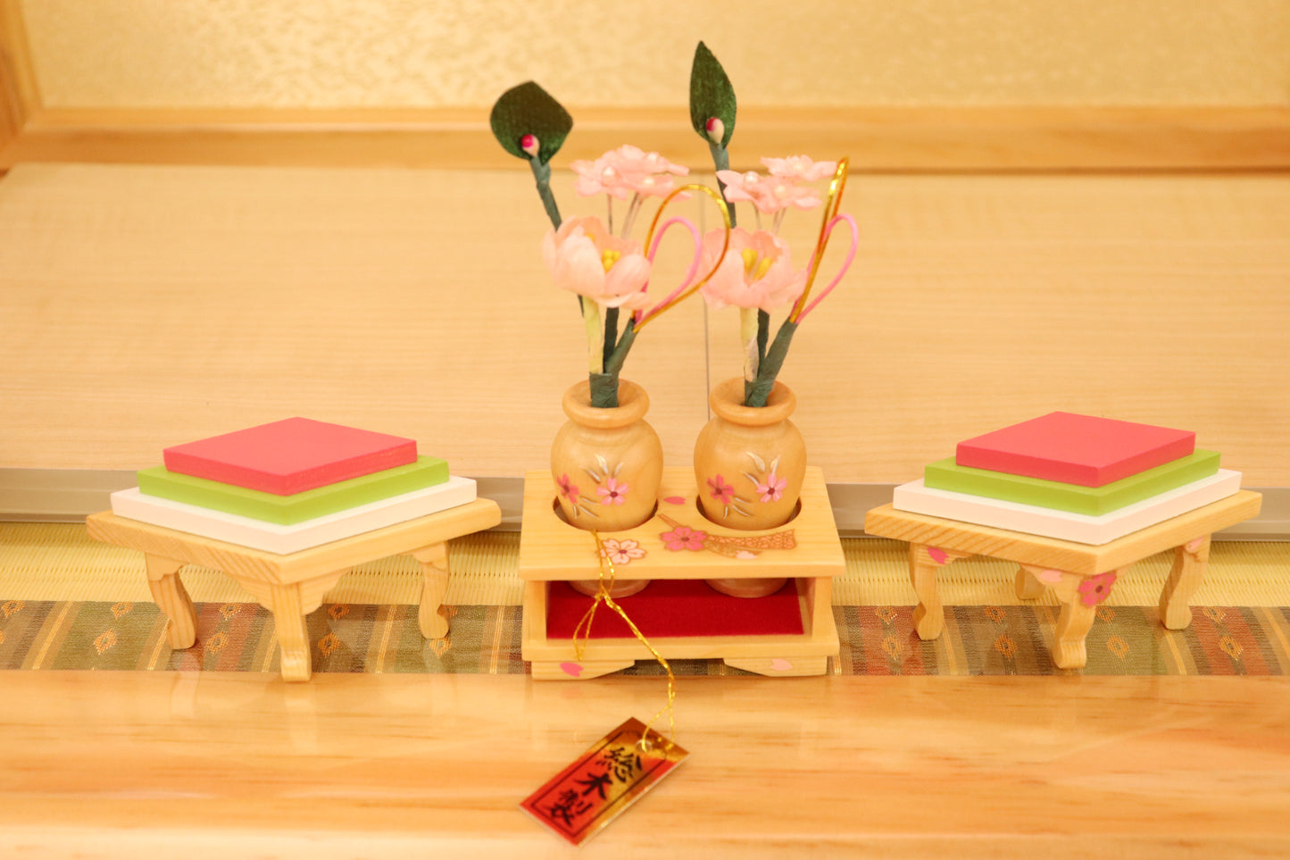 親王飾り雛人形セット (55cm×38cm×26cm)