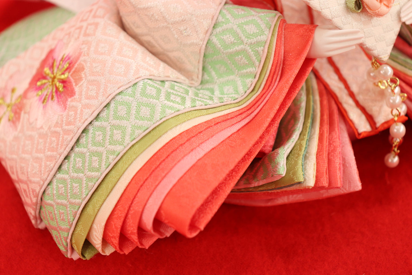 親王飾り雛人形セット (55cm×38cm×26cm)