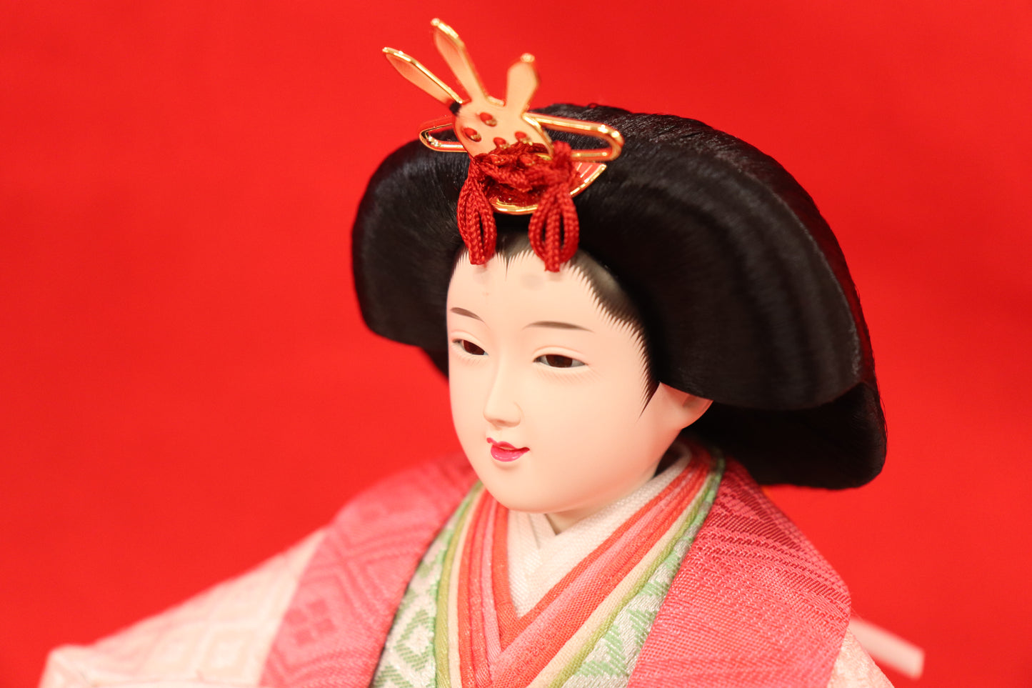 親王飾り雛人形セット (55cm×38cm×26cm)