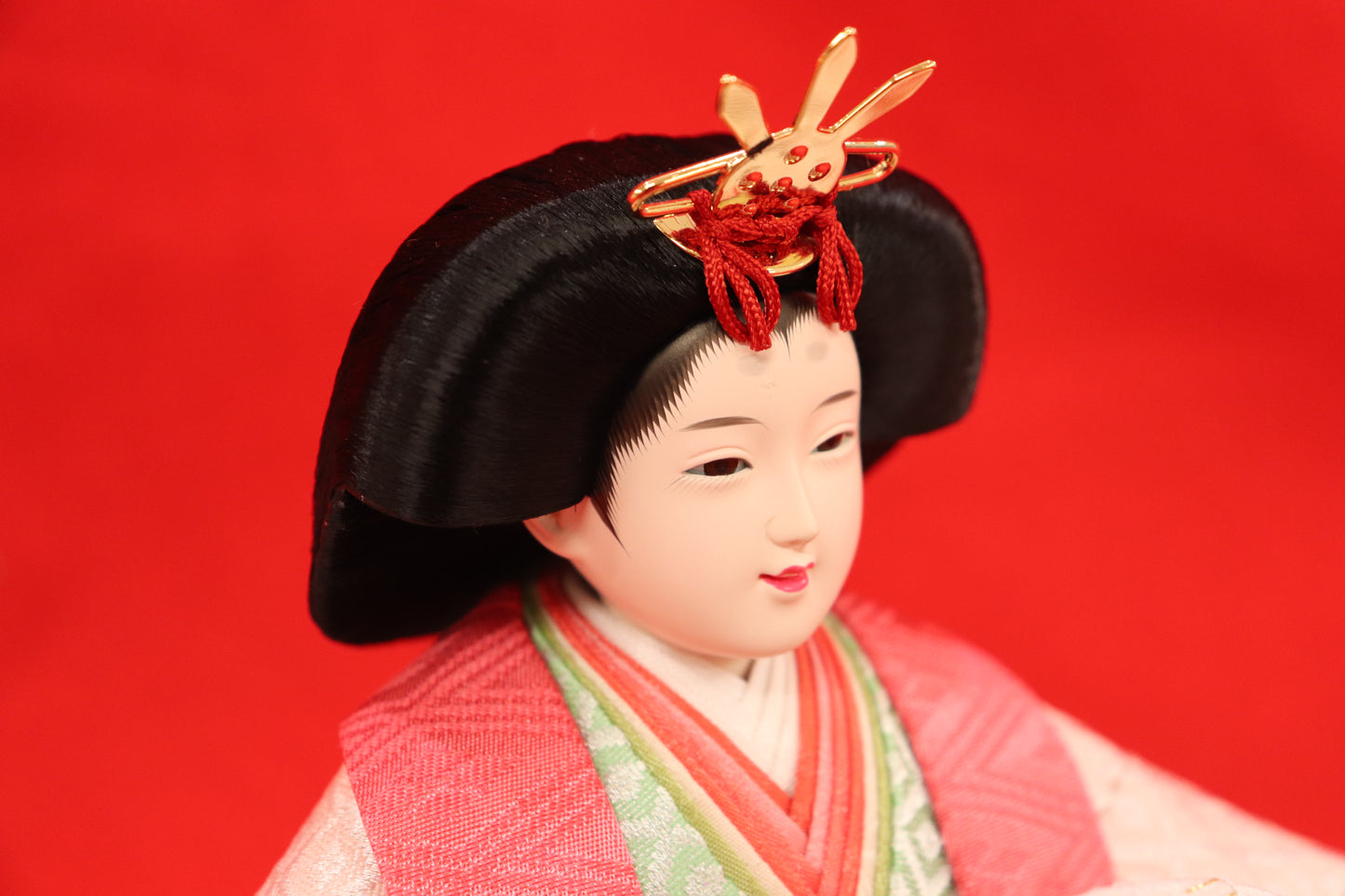 親王飾り雛人形セット (55cm×38cm×26cm)