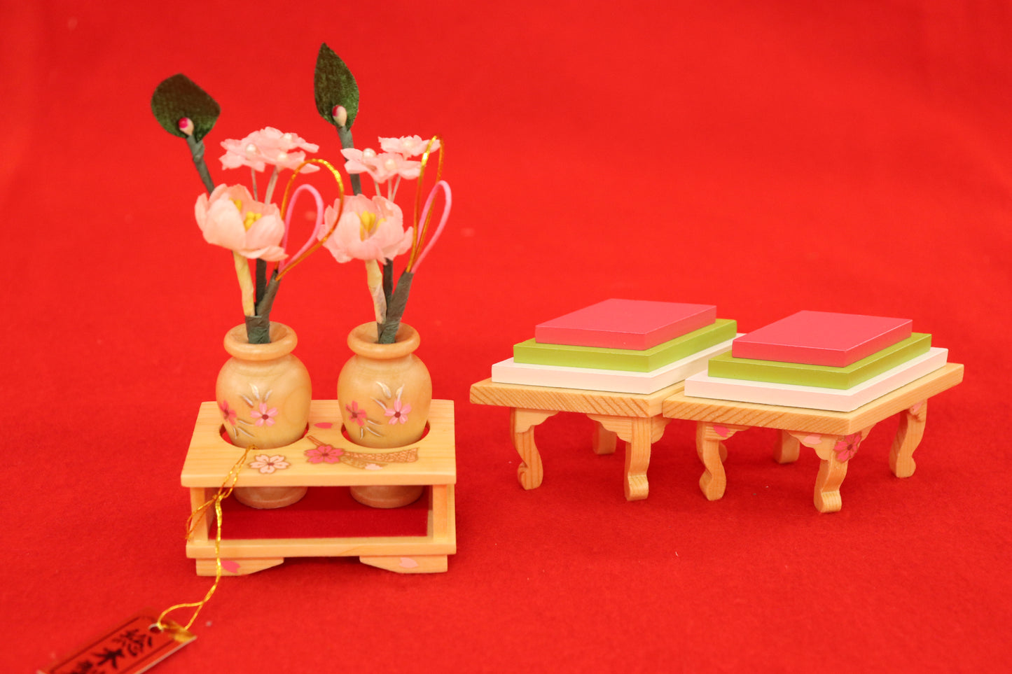 親王飾り雛人形セット (55cm×38cm×26cm)