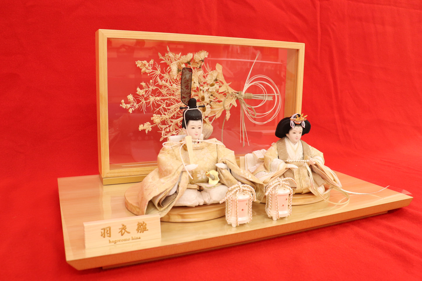 親王飾り雛人形セット (49cm×32cm×28cm)