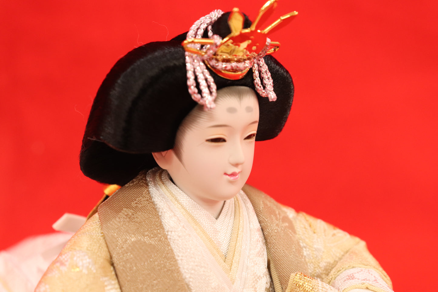 親王飾り雛人形セット (49cm×32cm×28cm)