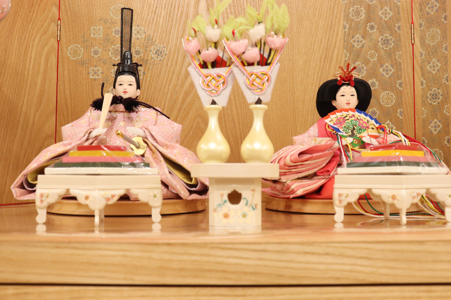 収納五人飾り雛人形セット(60cm×53cm×63cm)